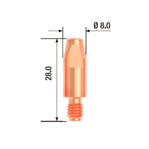 FUBAG Контактный наконечник M6х28 мм ECU D=0.9 мм (25 шт.) в Ростове-на-Дону фото