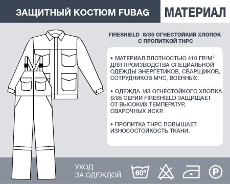 Защитный костюм Fubag размер 48-50 рост 4 в Ростове-на-Дону фото