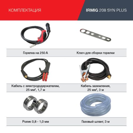 FUBAG Сварочный полуавтомат IRMIG 208 SYN PLUS c горелкой FB 250 3m в Ростове-на-Дону фото