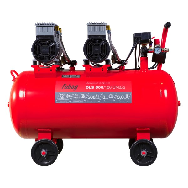 Компрессор воздушный безмасляный малошумный FUBAG OLS 500/100 CM2х2 + Набор пневмоинструмента (5 предметов) в ПОДАРОК в Ростове-на-Дону фото
