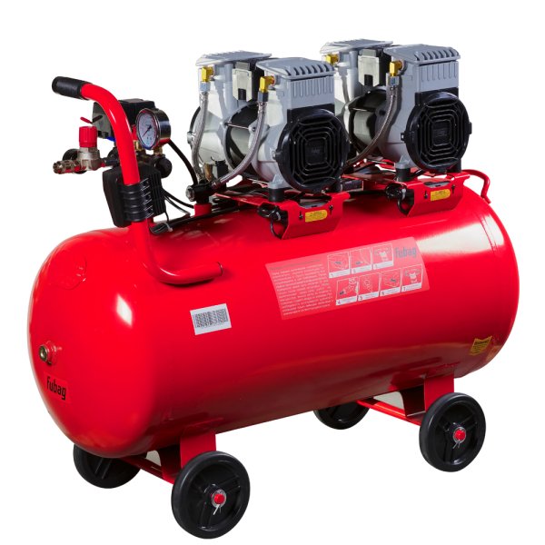Компрессор воздушный безмасляный малошумный FUBAG OLS 500/100 CM2х2 + Набор пневмоинструмента (5 предметов) в ПОДАРОК в Ростове-на-Дону фото