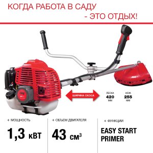 FUBAG Бензиновый триммер FPT 43 + Триммерная леска  сечение витой квадрат L 130 м * 2.4 мм в ПОДАРОК в Ростове-на-Дону фото