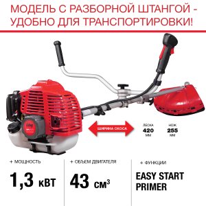 FUBAG Бензиновый триммер FPT 43R + Триммерная леска  сечение витой квадрат L 130 м * 2.4 мм в ПОДАРОК в Ростове-на-Дону фото